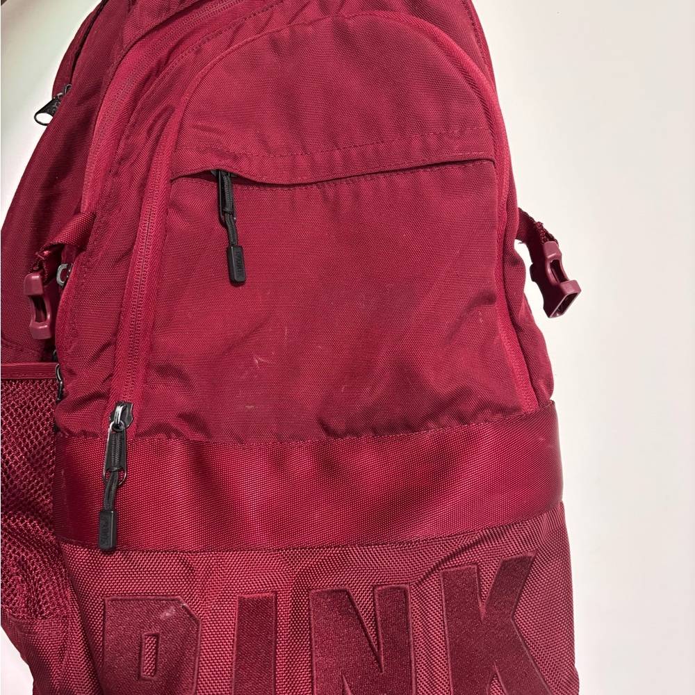 PINK Victoria's Secret Red Backpack with Classic Design